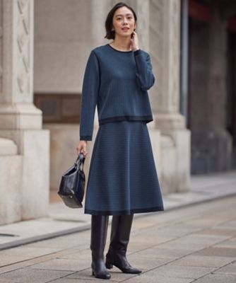 WEB限定カラーあり・洗える】リバーシブルニット セットアップ