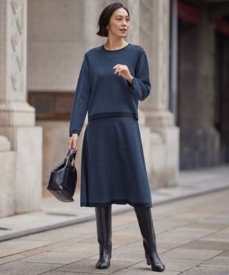 WEB限定カラーあり・洗える】リバーシブルニット セットアップ