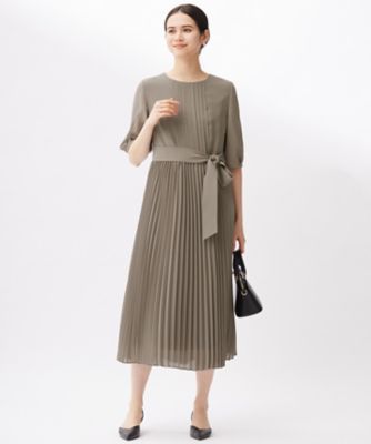 ＜自由区 S (Women/小さいサイズ)＞シフォンプリーツ　ワンピース（ＯＰＷ７ＧＭ０６０２）