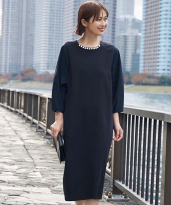 洗える】パールディティールニット ワンピース（OPW7GS0053