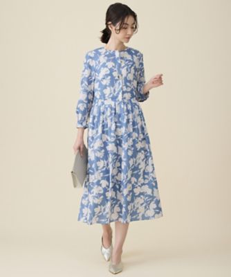 バイカラーフラワープリント ワンピース（OPW7LS0208