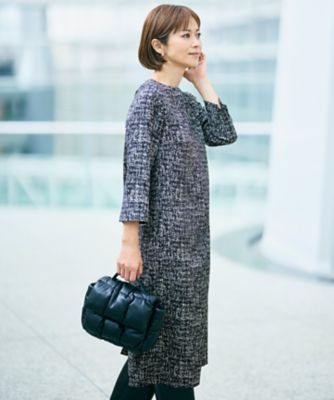 ＜自由区 S (Women/小さいサイズ)＞プリントジャカードストレッチ　　ワンピース（ＯＰＷ７ＳＷ０４１３）