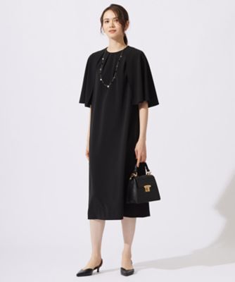 ＜自由区 (Women)＞【カタログ掲載・洗える】ドレープスリーブ　ワンピース（ＯＰＷＭＣＡ０００８）