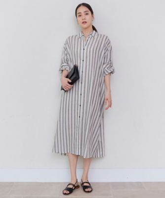 ＜自由区 (Women)＞【洗える】レーヨンリネンシャツワンピース（ＯＰＷＭＣＭ０５０３）