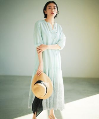 カタログ掲載・洗える】エンブロイダリーローン ワンピース