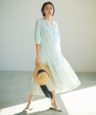 カタログ掲載・洗える】エンブロイダリーローン ワンピース