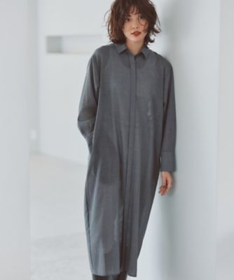 ＜自由区 (Women)＞【洗える】ライトビエラシャツ　ワンピース（ＯＰＷＭＣＷ０４０９）