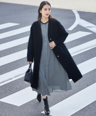 洗える】ジオメトリックハートプリント ワンピース