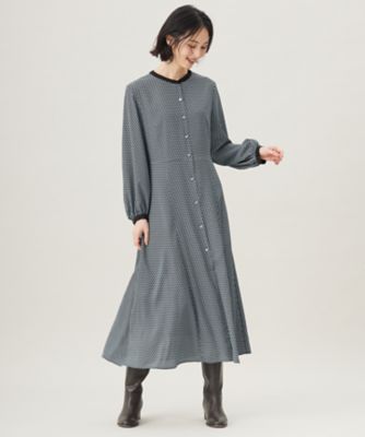 洗える】ジオメトリックハートプリント ワンピース