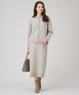 洗える】リバーシブルニット セットアップ（カーディガン×タイト