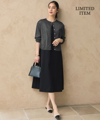 WEB限定・洗える】シアーカーデ×ジャージードレス セット