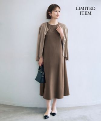 WEB限定・洗える】シアーカーデ×ジャージードレス セット