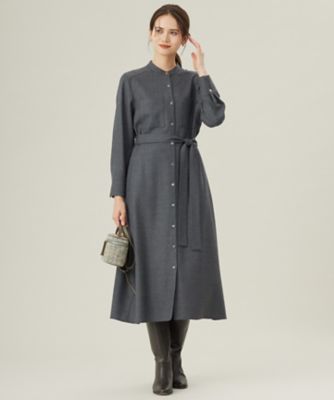 ＜自由区 (Women)＞ウールジョーゼットシャツ　ワンピース（ＯＰＷＭＧＳ０００２）