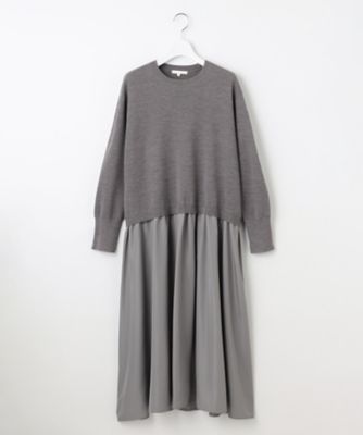カタログ掲載】ウールミラノ異素材 ワンピース（OPWMGW0556