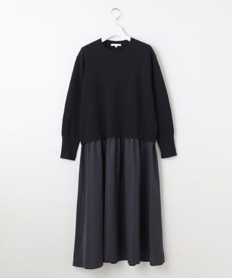 カタログ掲載】ウールミラノ異素材 ワンピース（OPWMGW0556