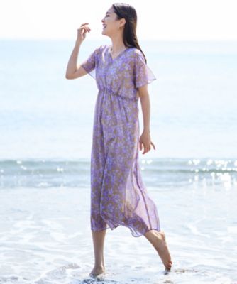 SHIHOさん着用・シアーな抜け感】ハーバリウムフラワープリントV
