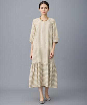 レーヨンナイロンドビーストライプ ワンピース（OPWMLM0312