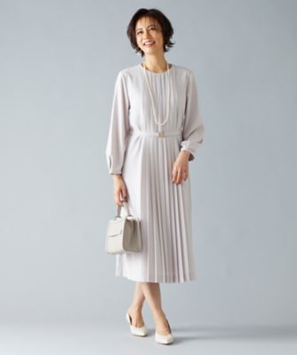 ＜自由区 (Women)＞【洗える】ライトサテン　ワンピース（ＯＰＷＭＳＷ０４１２）