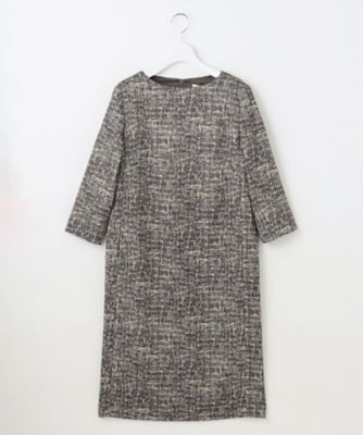 ＜自由区 (Women)＞プリントジャカードストレッチ　　ワンピース（ＯＰＷＭＳＷ０４１３）