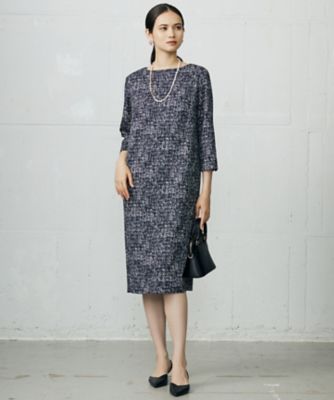 プリントジャカードストレッチ ワンピース（OPWMSW0413