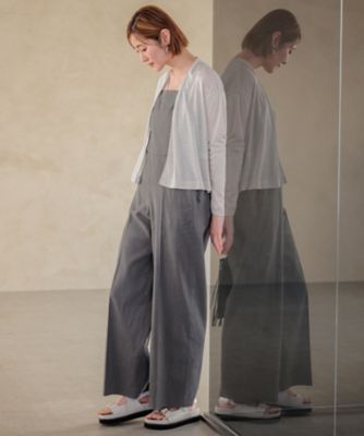【ＣＬＡＳＳＹ．６月号掲載／洗える】リネンレーヨンストレッチ　サロペット（ＯＰＷＯＣＭ０４０４）