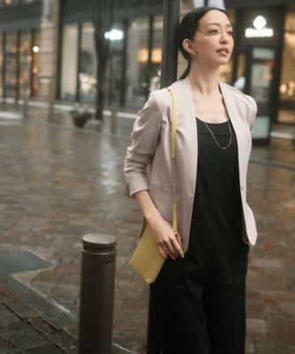 【ＣＬＡＳＳＹ．６月号掲載／洗える】リネンレーヨンストレッチ　サロペット（ＯＰＷＯＣＭ０４０４）