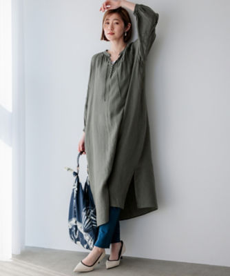美品 23区 LIBECO リネン カフタンワンピース ブラック M 洗える 麻 美品 23区 LIBECO リネン カフタンワンピース ブラック M 洗える