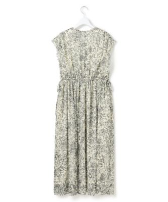 洗える】アンティークフラワープリント ワンピース