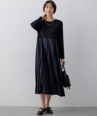 ニットセットアップ プリーツコンビ ワンピース（OPWOGW6659