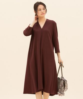 ソフトダブルジャージー ｖネックワンピース 検索番号ｆ４２ ｏｐｗｏｋａ０３０７ 三越伊勢丹オンラインストア 公式