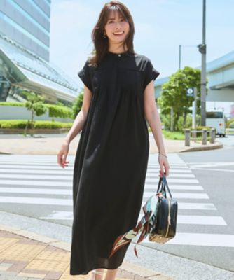 ウォッシュドシアーボイル ピンタック ワンピース