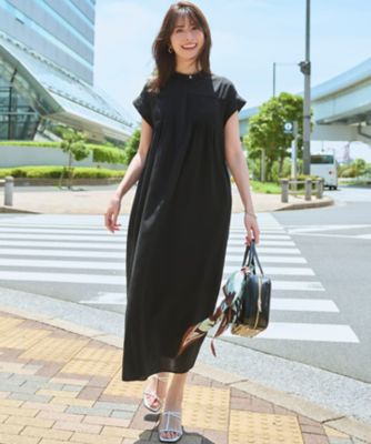 ウォッシュドシアーボイル ピンタック ワンピース