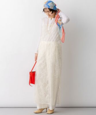 見上愛さん着用】刺繍レース キャミソールワンピース