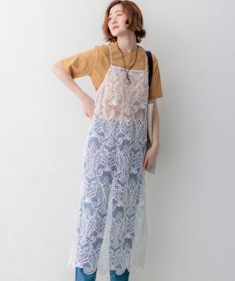 ＜23区 (Women)＞【ＢＡＩＬＡ掲載】ペイズリーレース　キャミソールワンピース（ＯＰＷＯＬＭ０４１６）