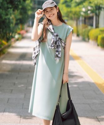 【美品】23区　ロングワンピース　グリーン系 グリーン系 23区 (Women)のワンピース | レディース | 三越伊勢丹