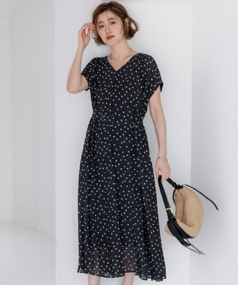WEB＆一部店舗限定】ドットフレア ワンピース