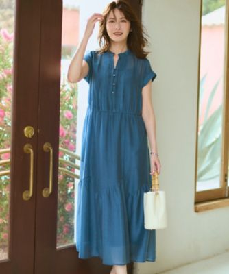 WEB＆一部店舗限定】シアーワッシャー レース ワンピース