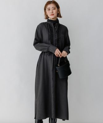 【sample sale】Italy デザイン　フリルグラスデザインワンピース TWビエラ フリルデザイン ワンピース（OPWOLW0420） | 23