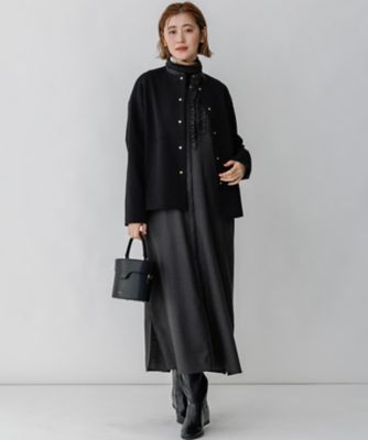 【sample sale】Italy デザイン　フリルグラスデザインワンピース TWビエラ フリルデザイン ワンピース（OPWOLW0420） | 23