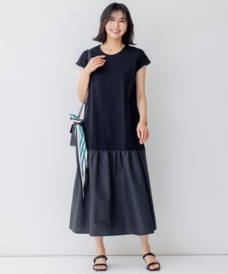 洗える】スーピマコットンプレーティング ワンピース