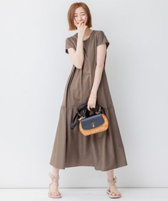 洗える】スーピマコットンプレーティング ワンピース