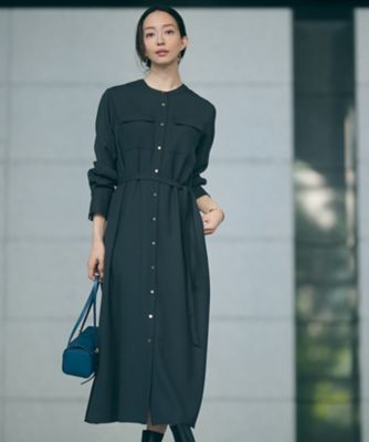 ポリエステルウール シャツワンピース（OPWOSA0310） | 23区