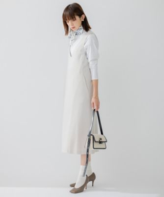 【洗える】ポリバレントポンチ ジャンパースカート 32サイズ 洗える】ポリバレントポンチ ジャンパースカート