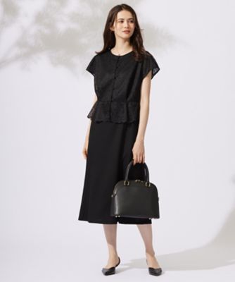 ＜自由区 L (Women/大きいサイズ)＞【カタログ掲載・洗える】レースブラウスコンビ　ワンピース（ＯＰＷＲＣＡ０００７）