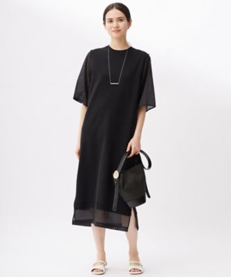 ＜自由区 L (Women/大きいサイズ)＞【洗える】ハイツイストコットンアセテート　ワンピース（ＯＰＷＲＧＡ０２５１）