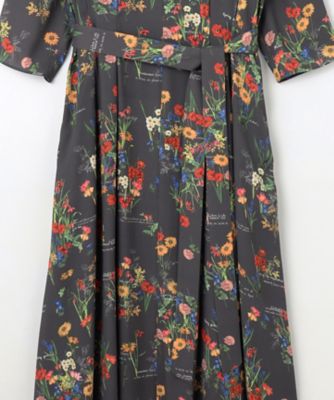 洗える】フラワーガーデンプリント ワンピース（OPWRGM0306