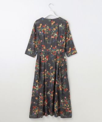 洗える】フラワーガーデンプリント ワンピース（OPWRGM0306