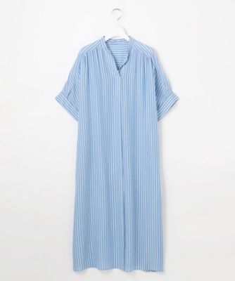 ＜自由区 L (Women/大きいサイズ)＞【接触冷感・ＵＶケア・抗菌防臭・洗える】再生繊維（セルロース）ポプリンシャツ　ワンピース（ＯＰＷＲＧＭ０５０９）