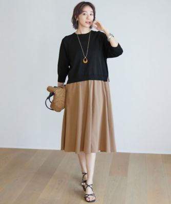 洗える】タフタコンビ ワンピース（OPWRGM0558） | 自由区 L