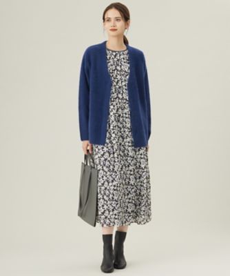 洗える】スノーフラワープリント ワンピース（OPWRGS0004